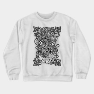 Fenrir - The Famed Wolf - Traditional Norse Knot-work Art Crewneck Sweatshirt